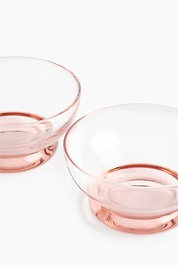 2-Pack Mouth-Blown Glass Serving Bowls