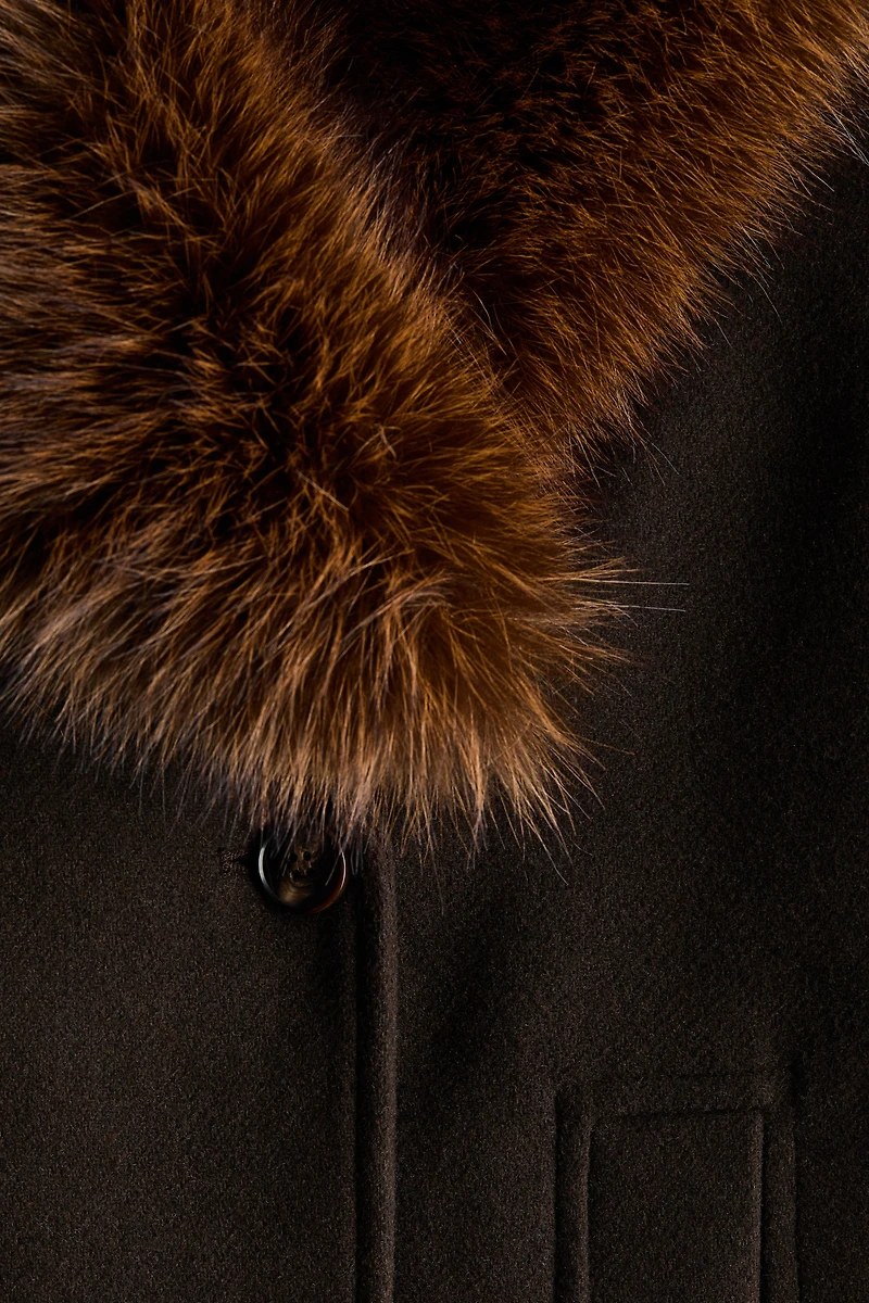 Manteau à fermeture croisée