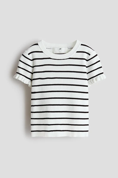 Haut en tricot côtelé