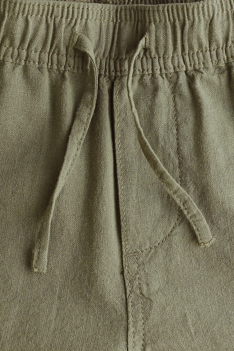 Linen-Blend Shorts