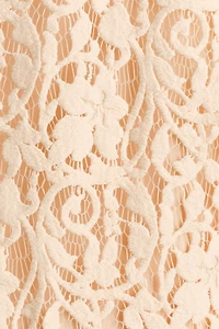 Crochet-Look Peplum Top