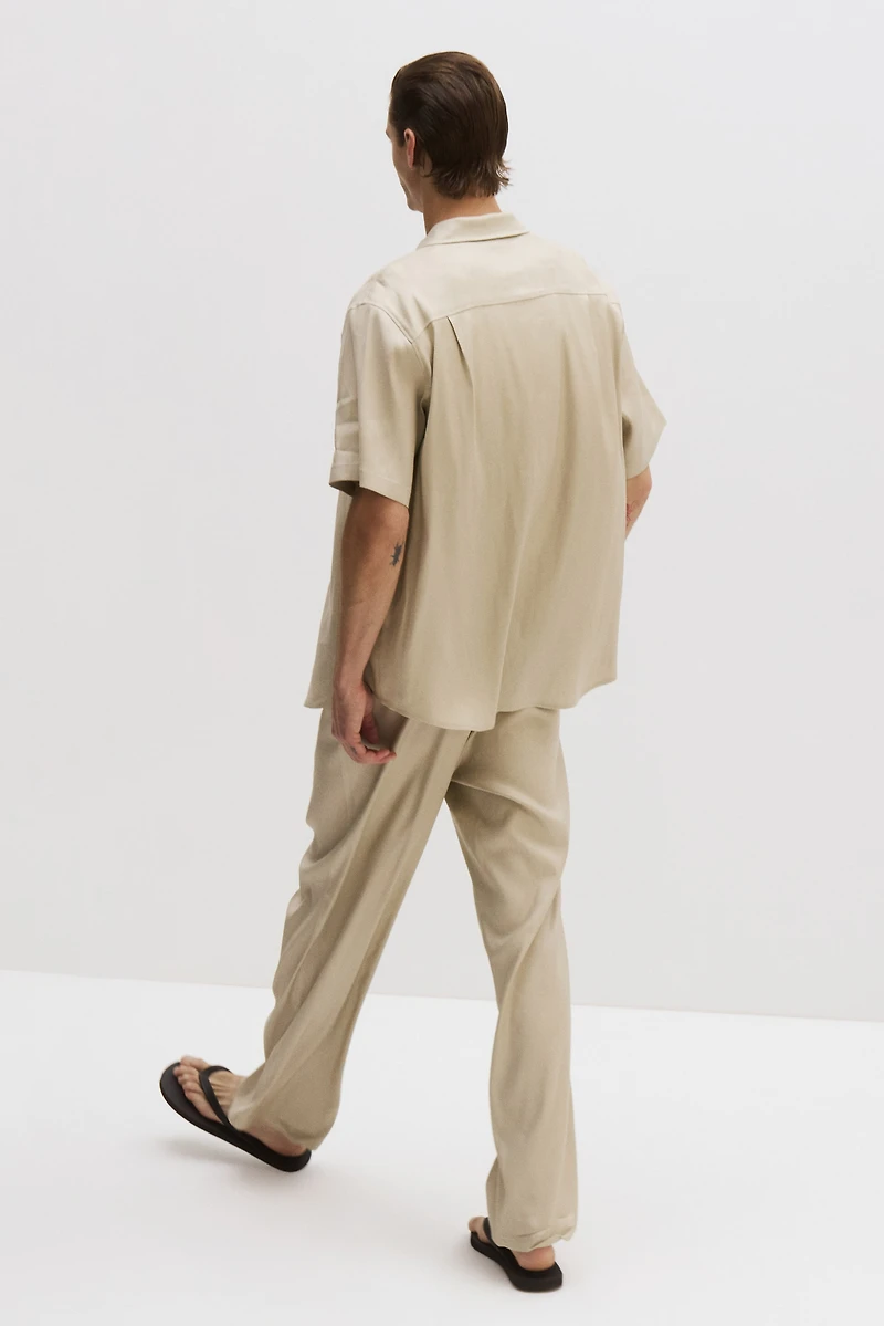 Chemise classique facile d’entretien lin mélangé