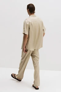 Chemise classique facile d’entretien lin mélangé