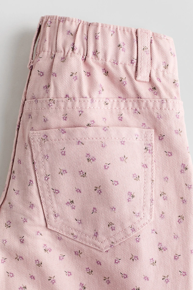 Cotton twill barrel trousers
