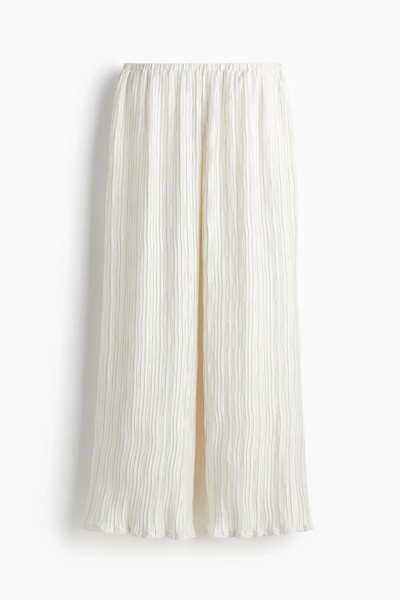Pantalon froissé avec taille élastique