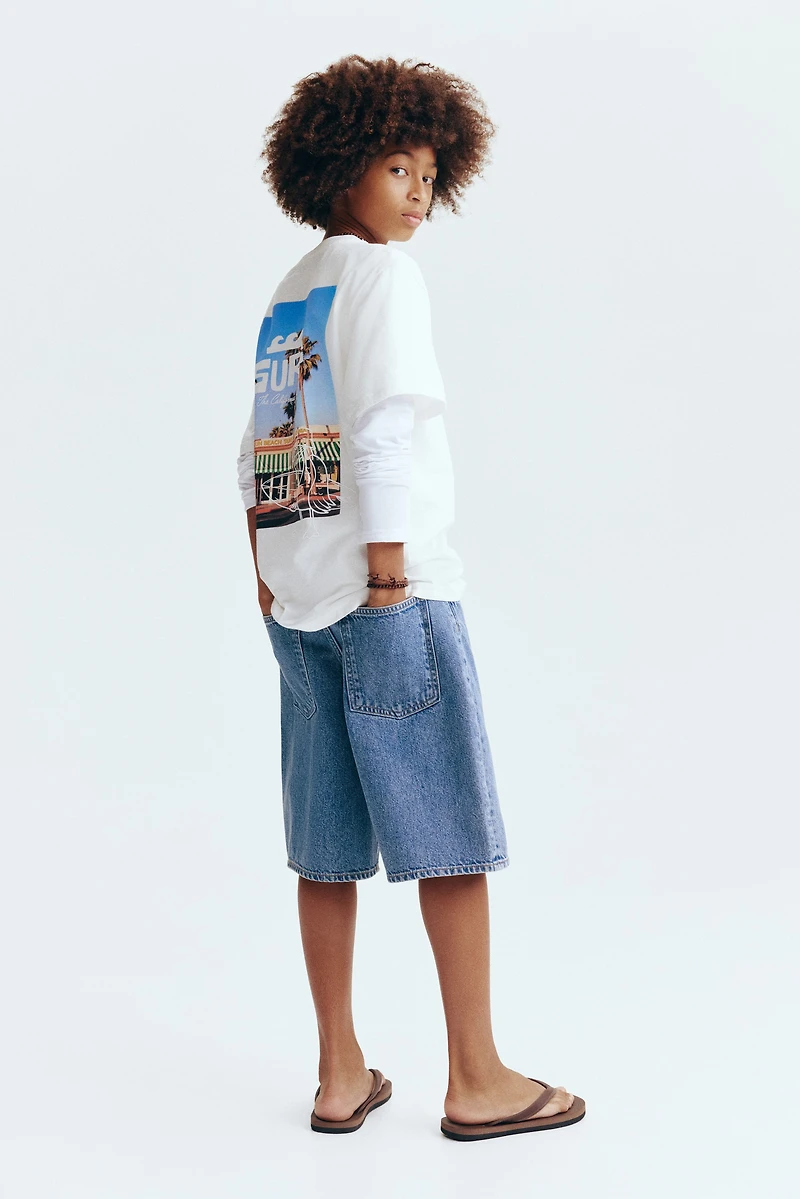 Baggy-Fit Denim Shorts