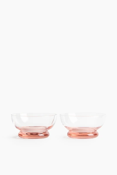 2-Pack Mouth-Blown Glass Serving Bowls