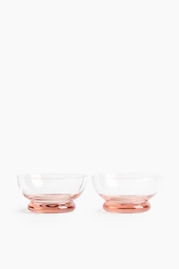 2-Pack Mouth-Blown Glass Serving Bowls