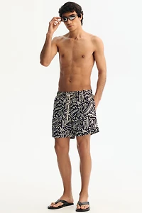 Patterned swim shorts