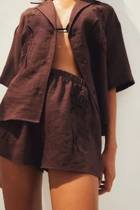 Short avec broderie anglaise
