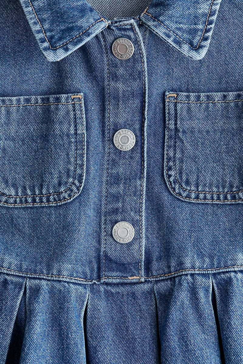 Robe en denim avec col