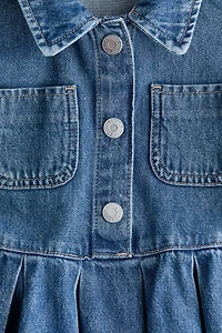 Robe en denim avec col