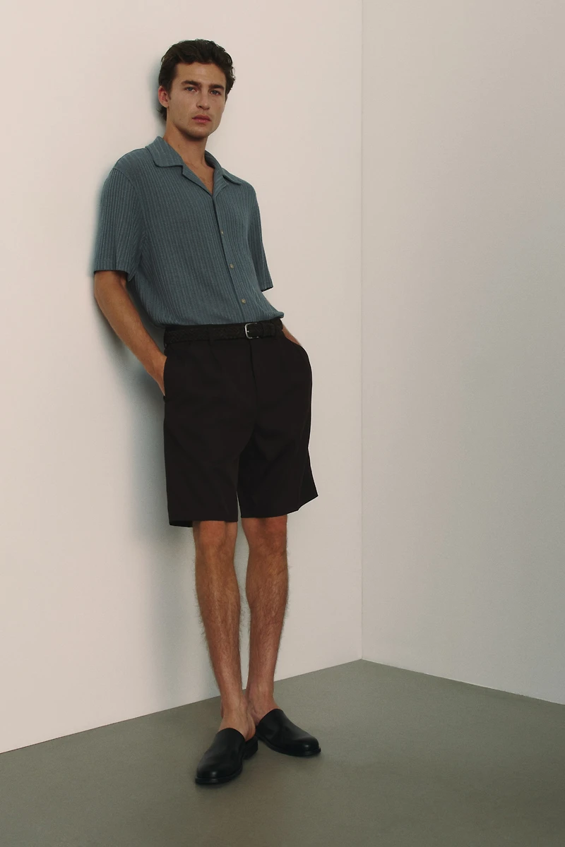 Relaxed-Fit Twill Bermuda Shorts