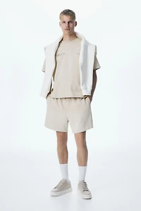 Short coupe décontractée en molleton de coton