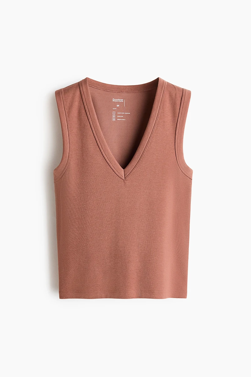 Camisole côtelée rafraîchissante ajustée