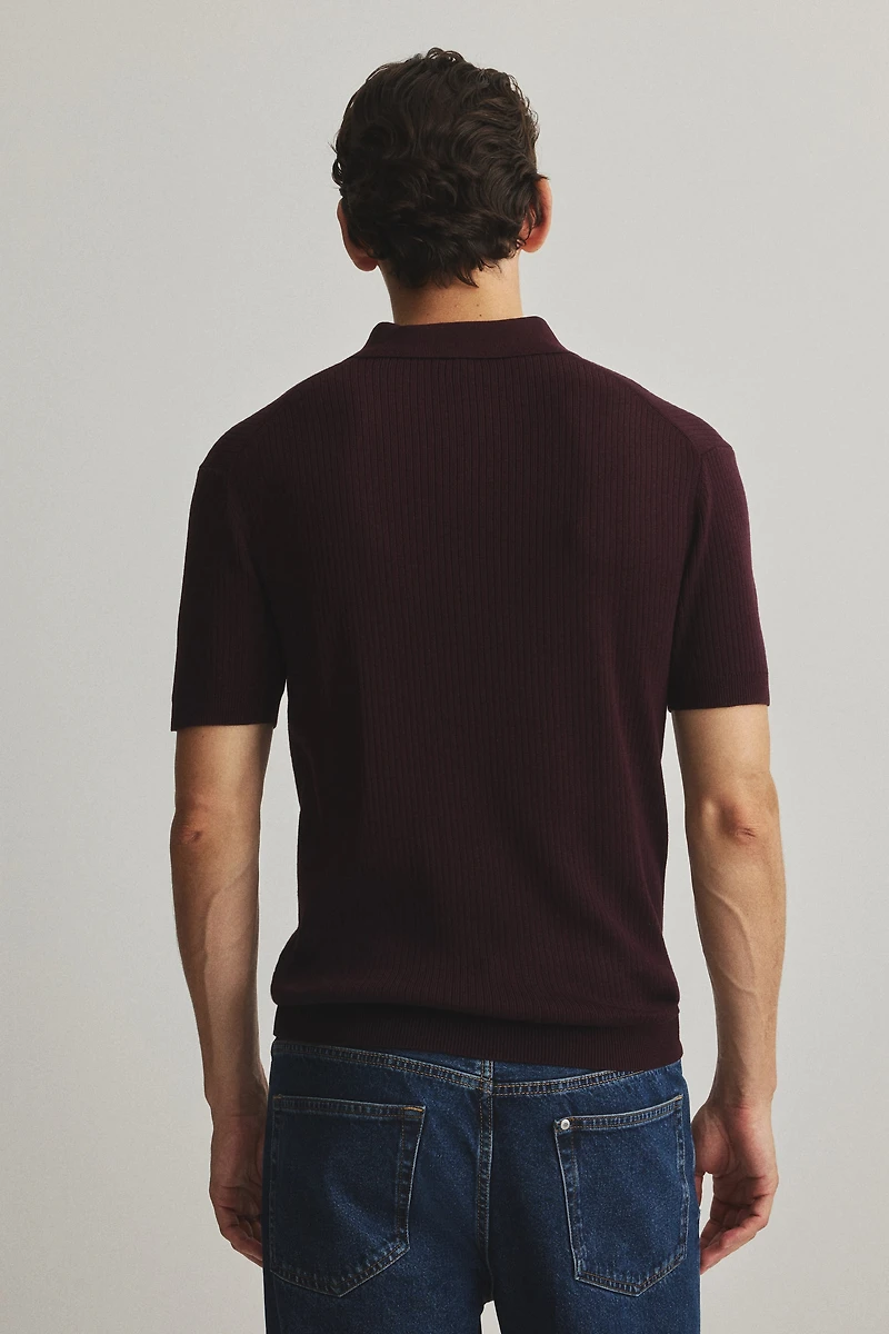 Slim-Fit Half-Zip Polo Shirt