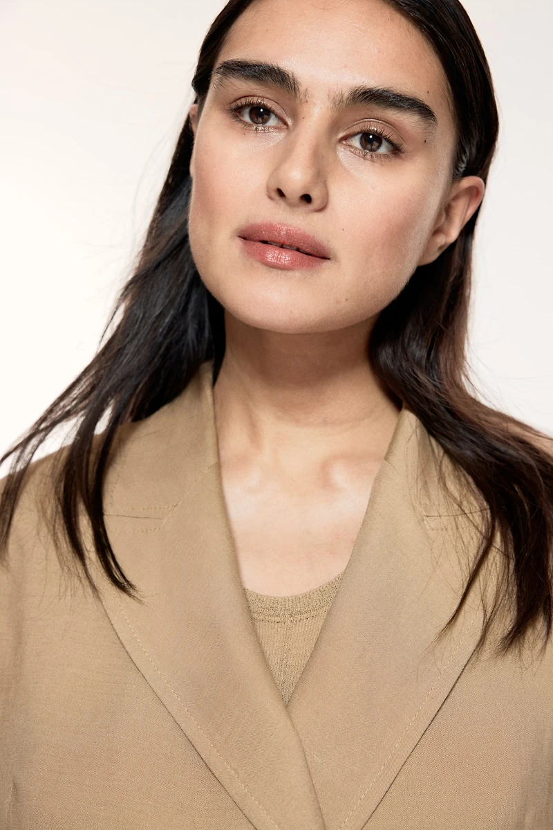 Robe blazer en lin mélangé