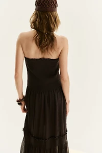 Smocked Bandeau Dress