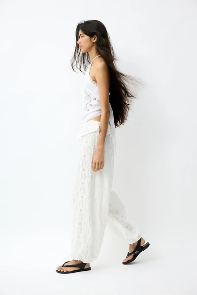 Cotton-Blend Balloon-Leg Pants