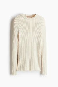 Haut en tricot côtelé