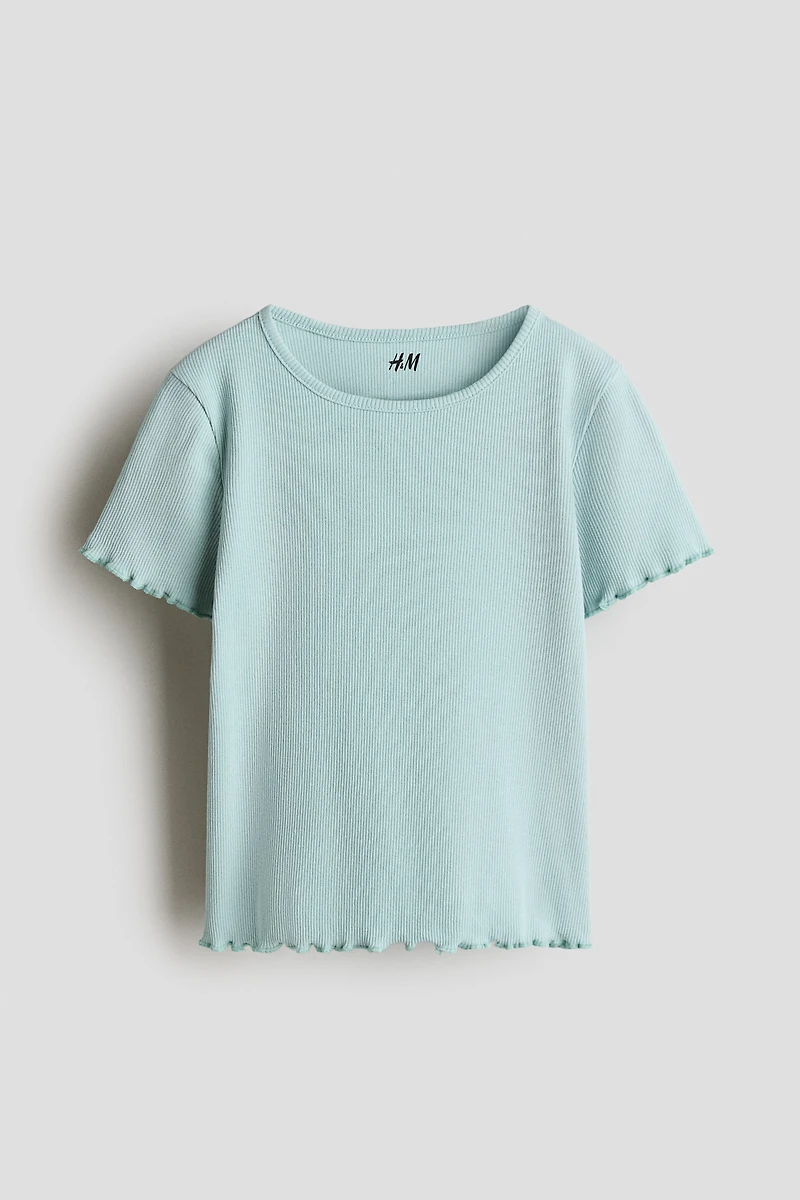 Overlocked Ribbed T-Shirt