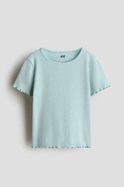 Overlocked Ribbed T-Shirt