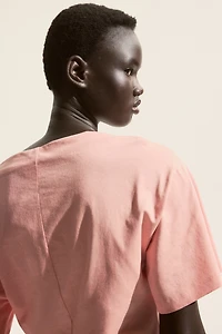 Boat-Neck Cotton Top