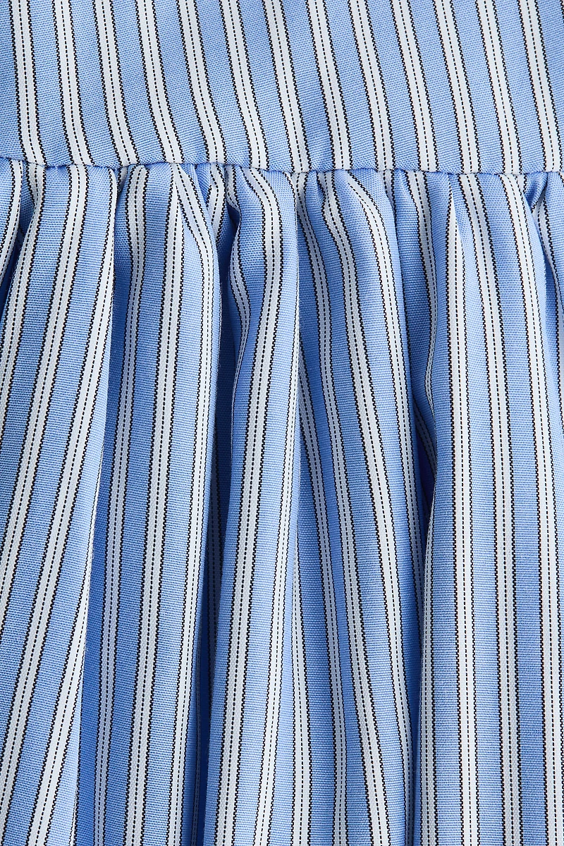 Bubble-Hem Shirt Dress