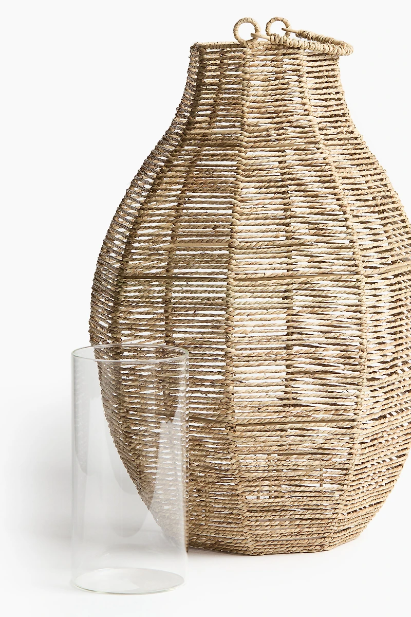 Extra-large seagrass lantern