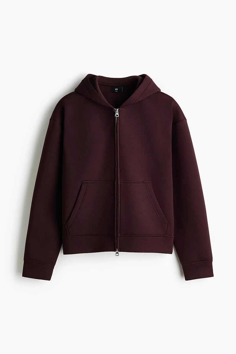 Loose-Fit Scuba Hooded Jacket