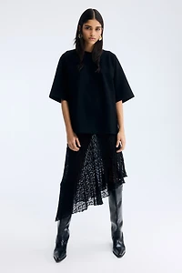 Jupe asymétrique en dentelle