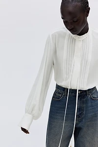 Blouse with Pintucks