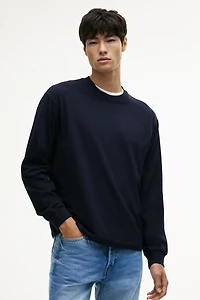 Loose-Fit Long-Sleeved Jersey Shirt
