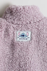 Motif-Detail Teddy Fleece Vest