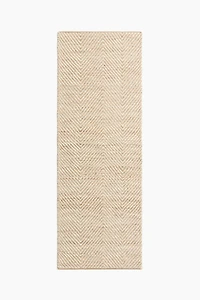 Wool-Blend Herringbone Runner Rug