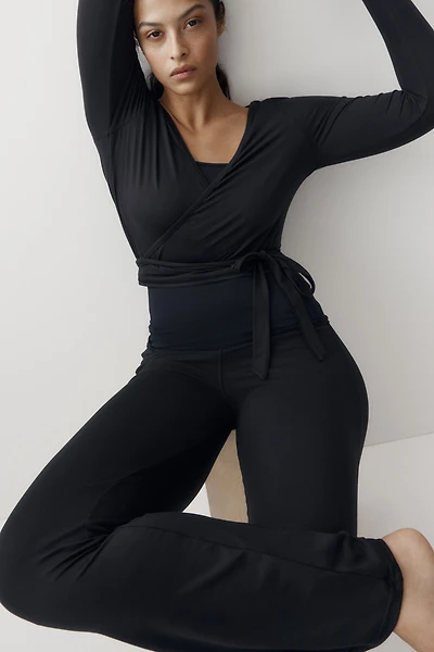 Brushed Jersey Wrap Top