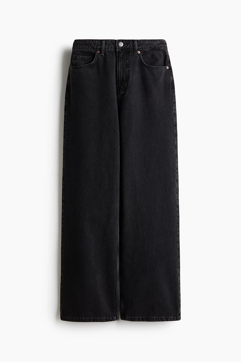 Wide-Leg Regular-Waist Jeans