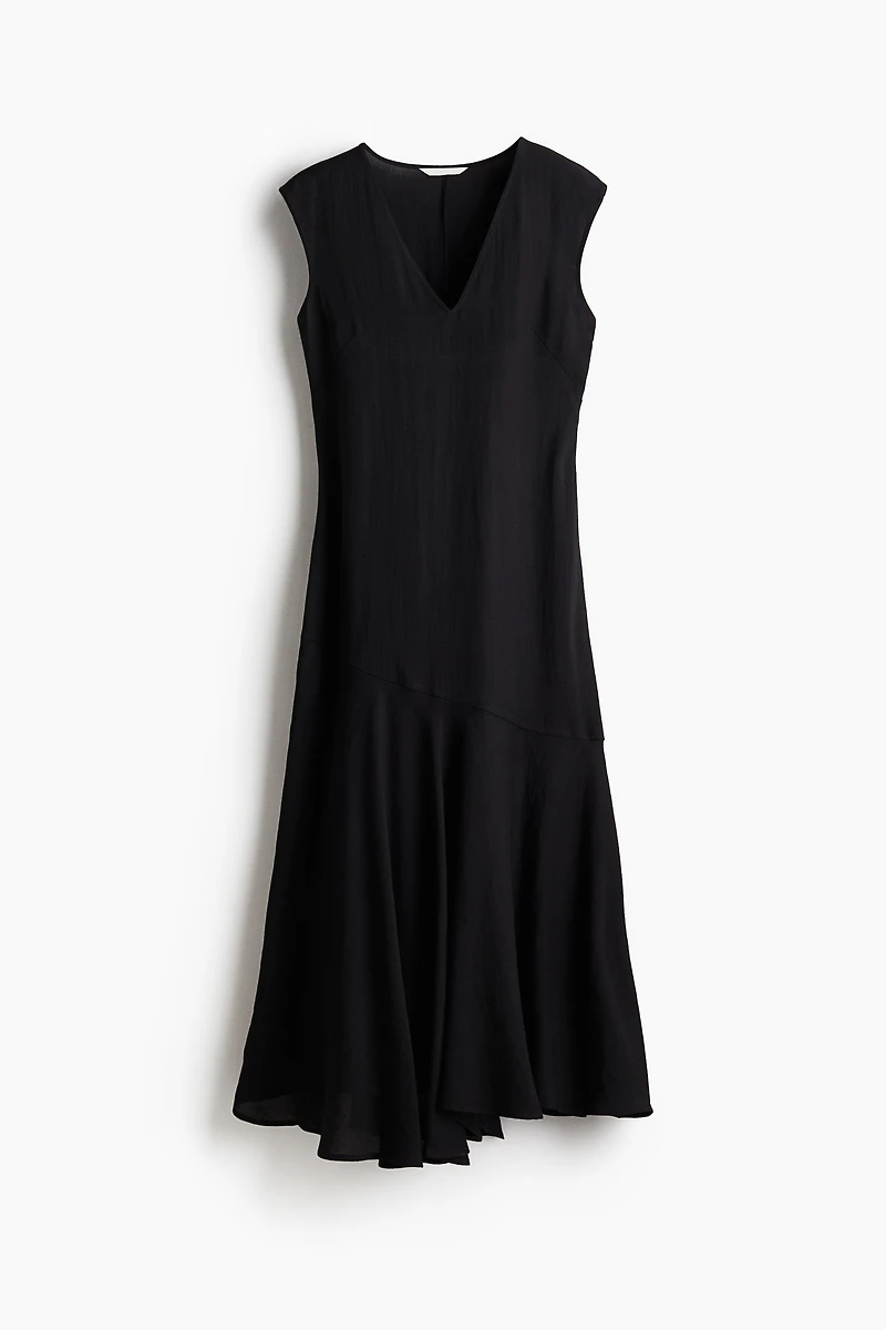 V-Neck Satin Dress