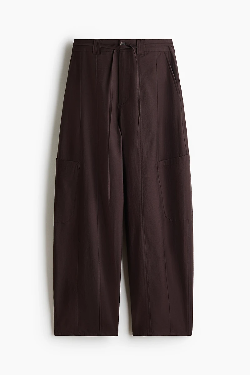 Tie-Belt Cargo Pants