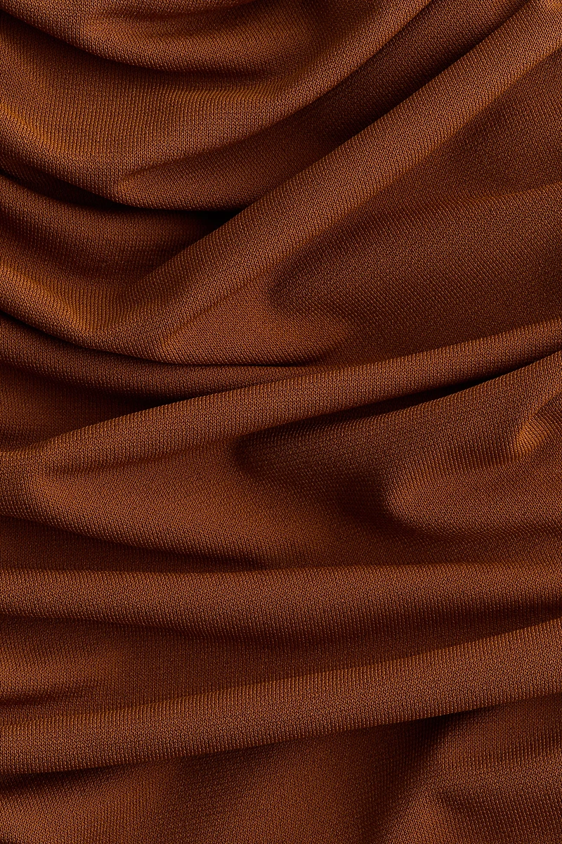 Draped Off-the-Shoulder Dress