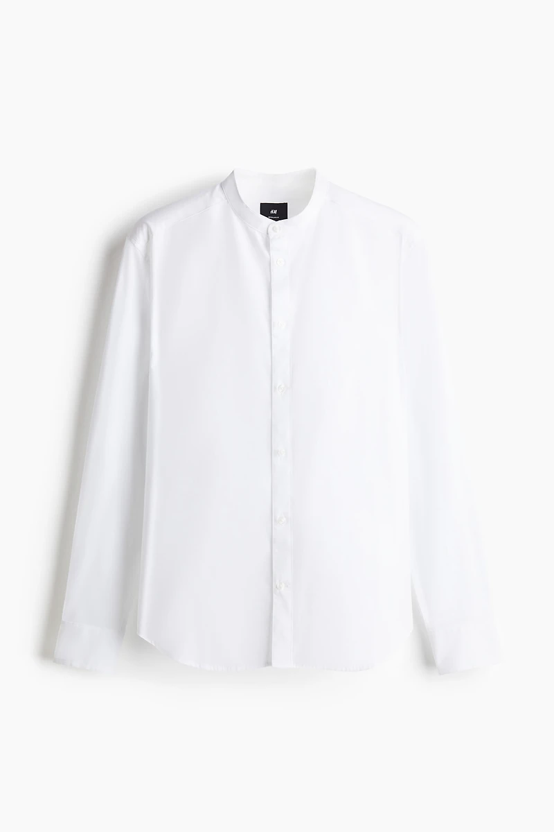 Chemise sans col coupe classique