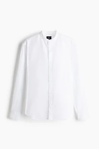 Chemise sans col coupe classique