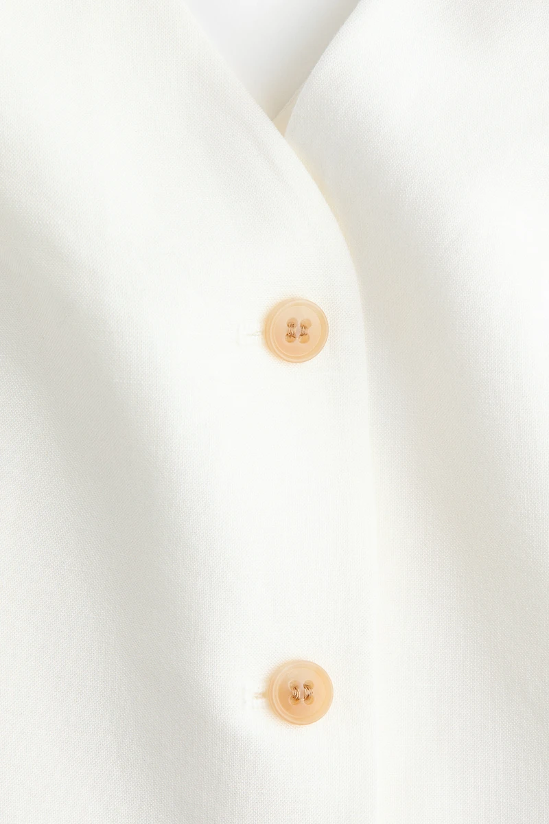 Gilet sans manches en lin mélangé