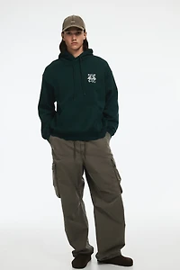 Loose Fit Printed Hoodie