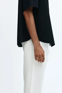 Regular-Fit Linen-Blend Pants