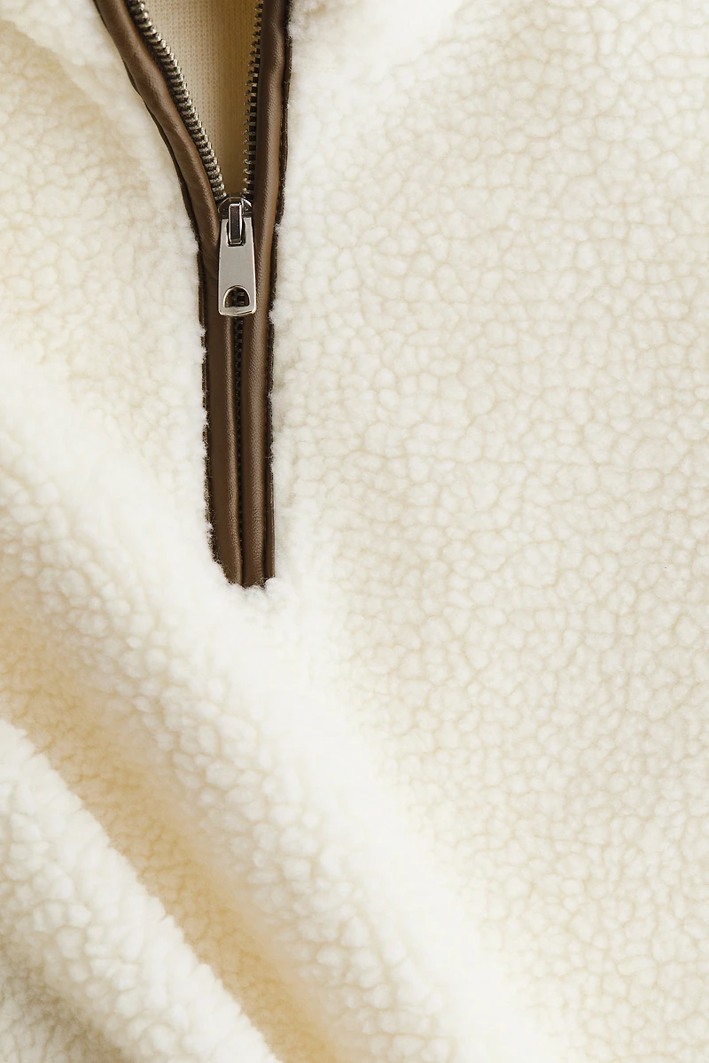 Half-Zip Teddy Fleece Sweatshirt