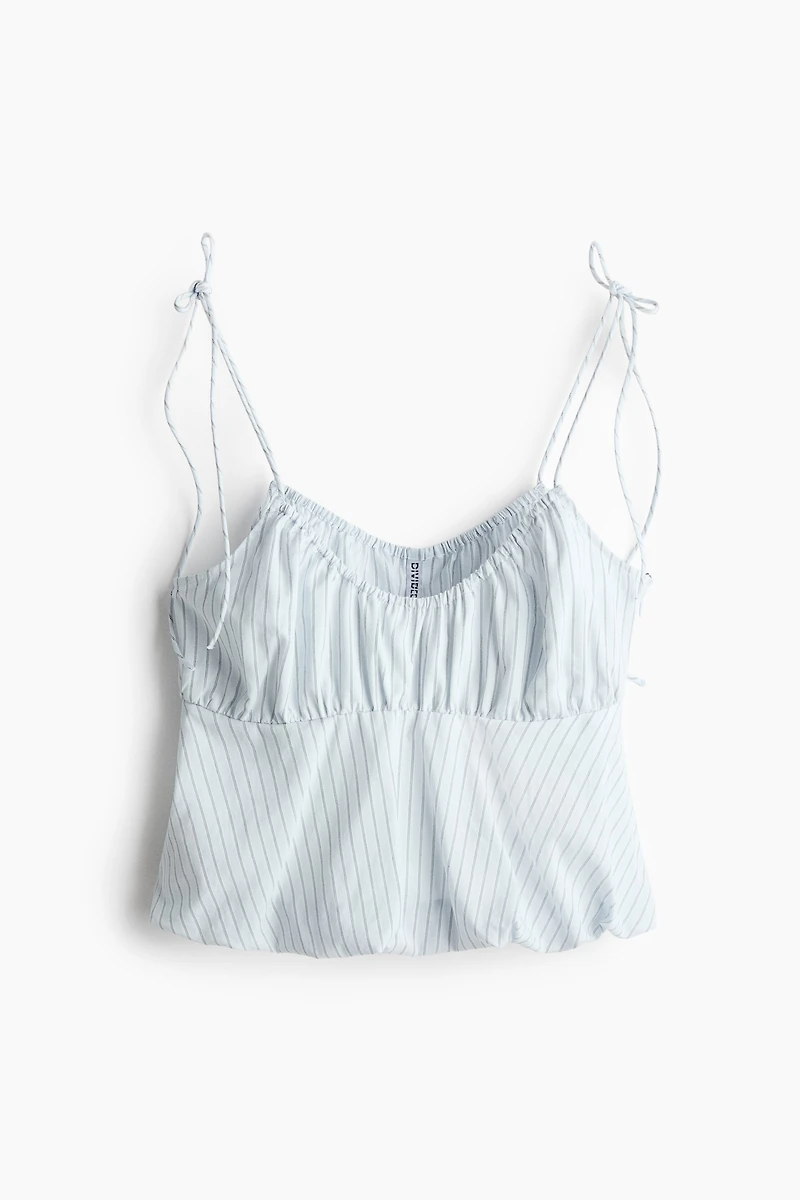 Bubble-Hem Strappy Top