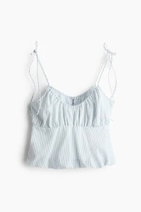 Bubble-Hem Strappy Top