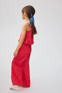 2-Piece Ruffle-Trimmed Seersucker Set