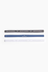 3-Pack Elastic Sports Hairbands